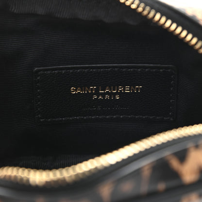Saint Laurent Calfskin Heart Leopard Print Monogram Baby Lou Camera Bag Toffee 6 of 9