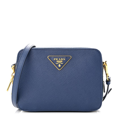 Prada Saffiano Camera Crossbody Bag Bleuette 1 of 11