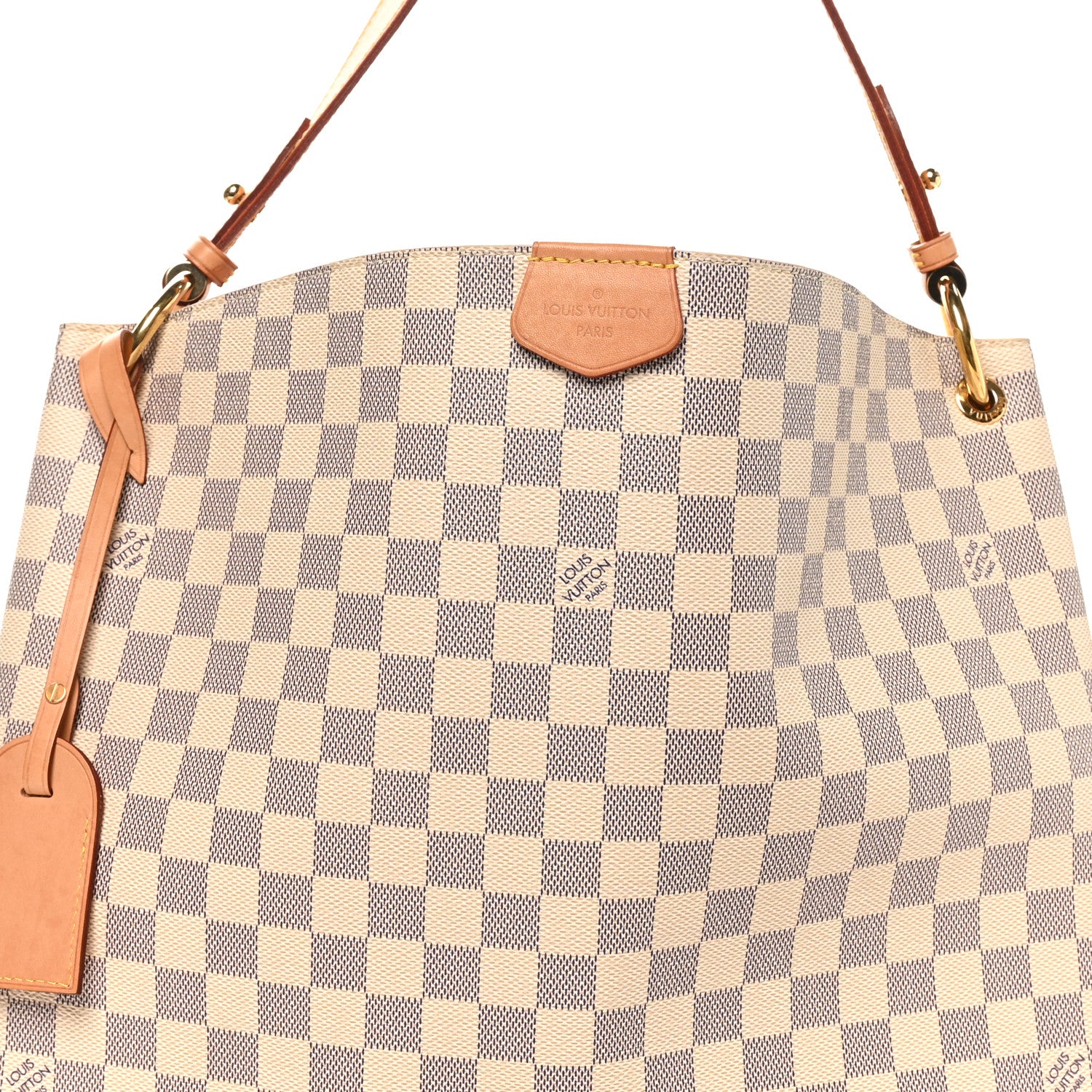 Louis Vuitton Damier Azur Graceful MM Rose Ballerine 7 of 9