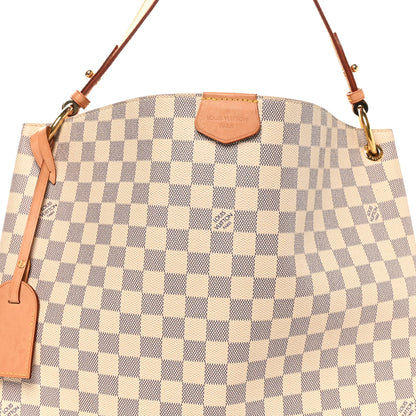 Louis Vuitton Damier Azur Graceful MM Rose Ballerine 7 of 9