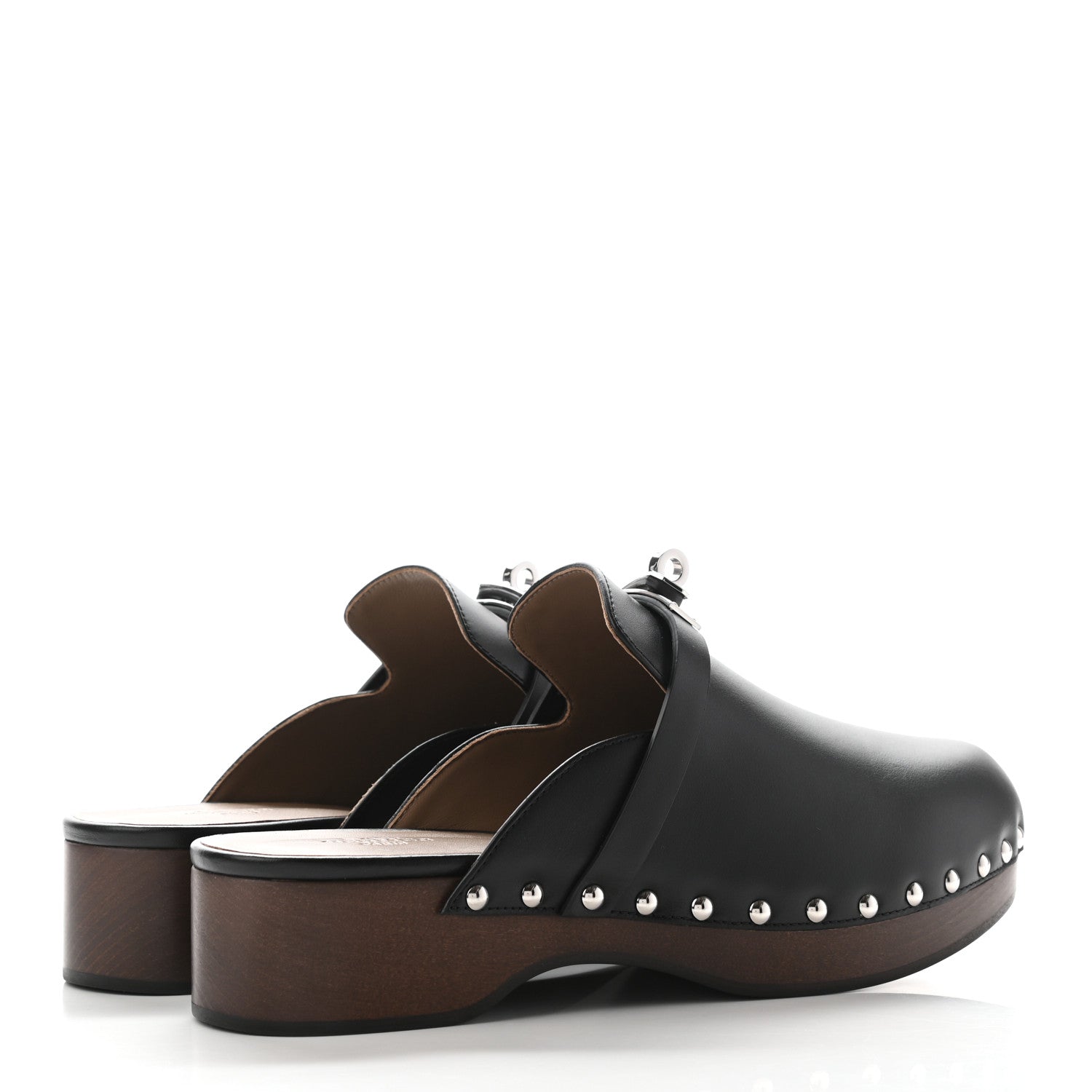 Hermes Calfskin Carlotta Mules 38 Black 4 of 7