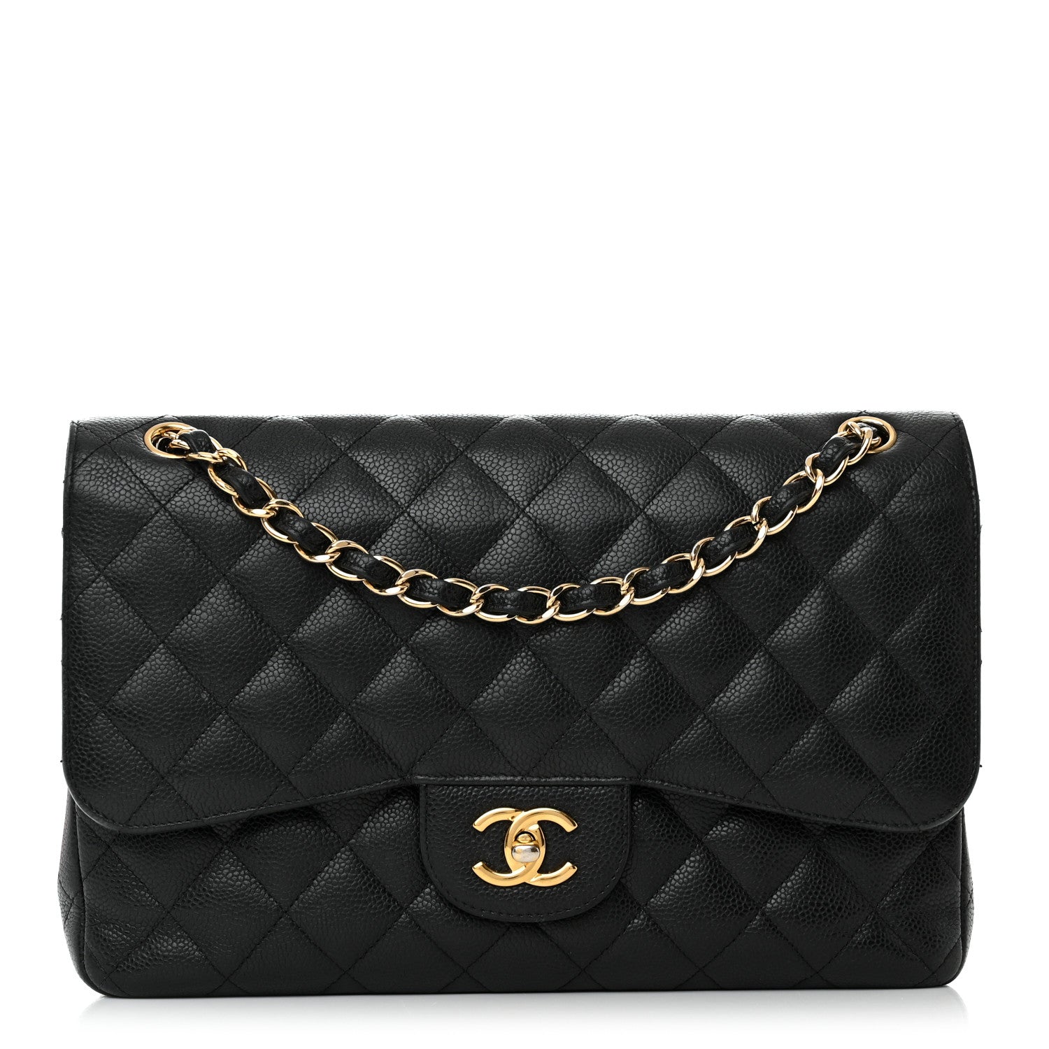 Chanel Caviar Quilted Jumbo Double Flap Black 1 of 18