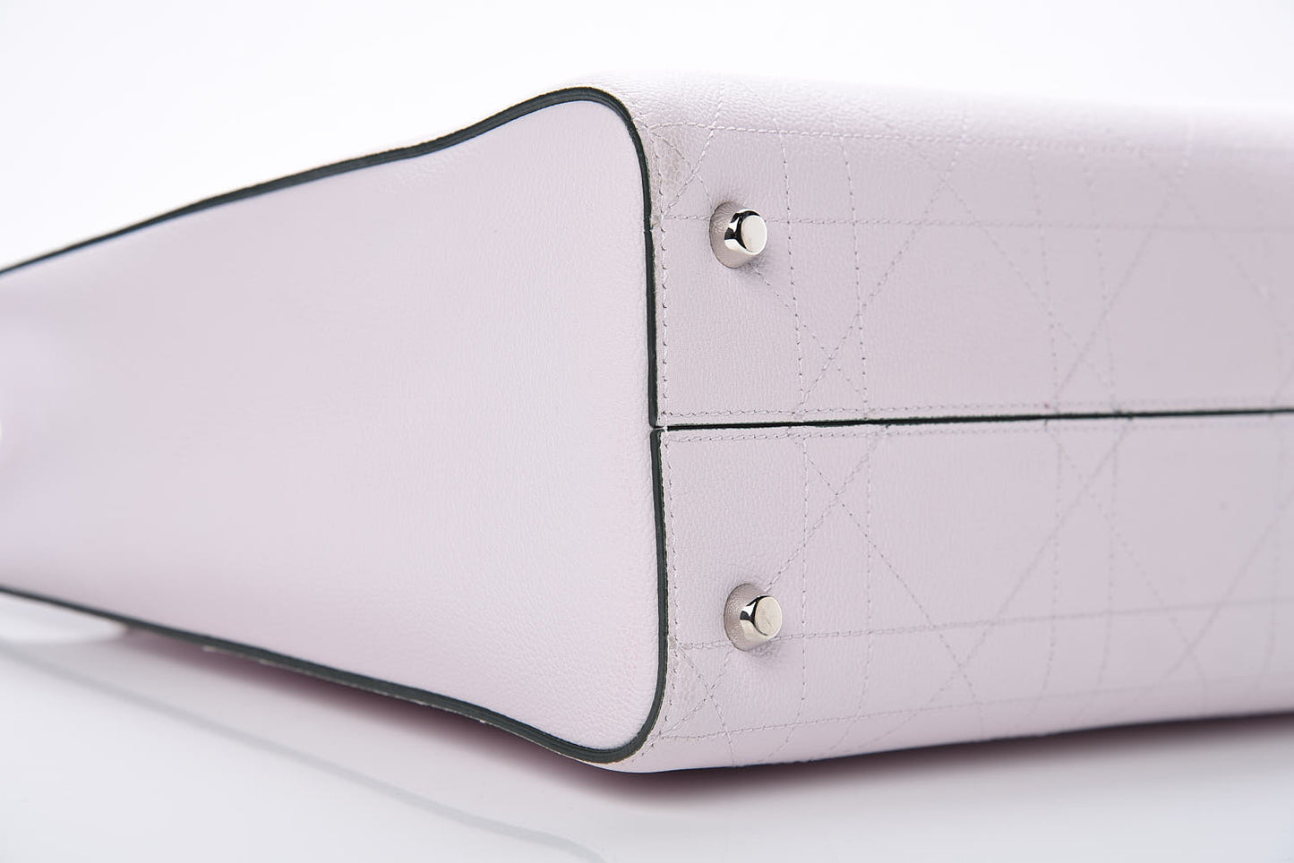 Grained Calfskin Cannage Small Ultradior Tote Light Pink