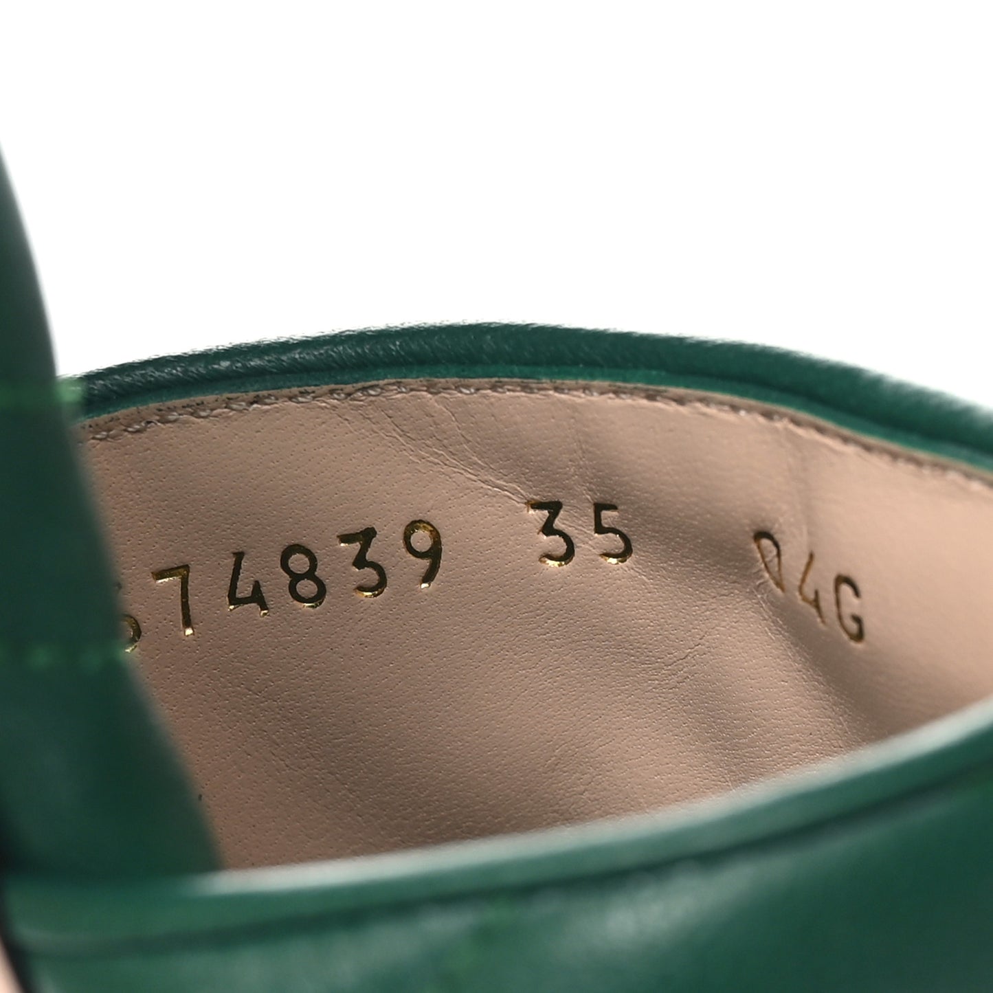 Nappa Matelasse GG Marmont 75mm Slide Sandals 35 Emerald