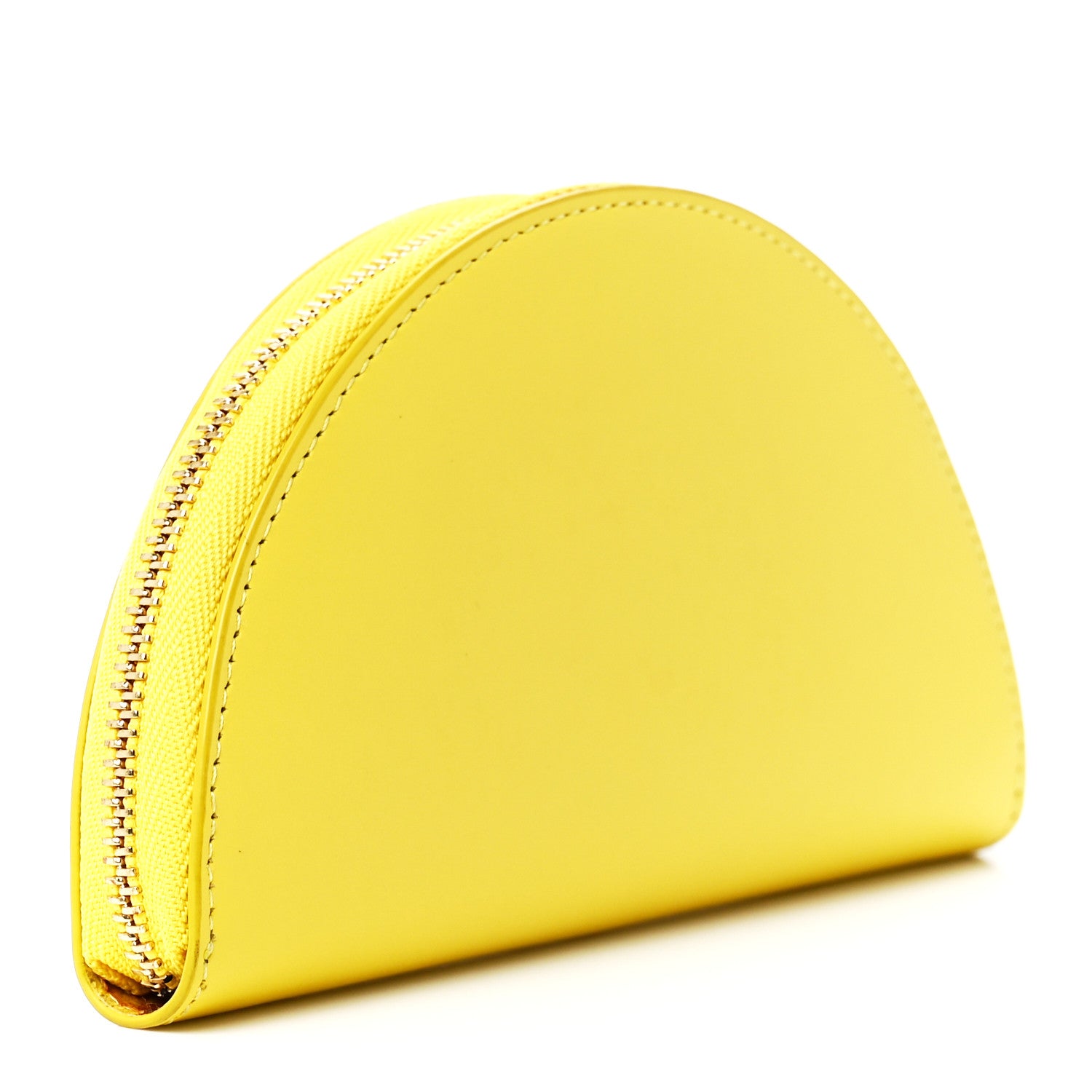 Mansur Gavriel Calfskin Half Moon Clutch Yellow 3 of 11