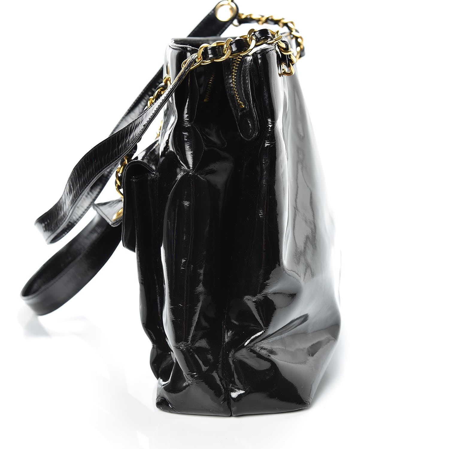 Chanel Patent Flap Shoulder Bag Black 22 of 24