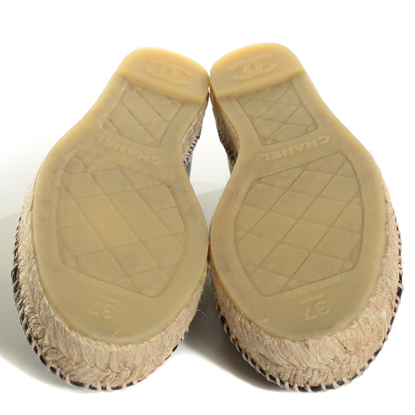 Lambskin CC Espadrilles 37 Black