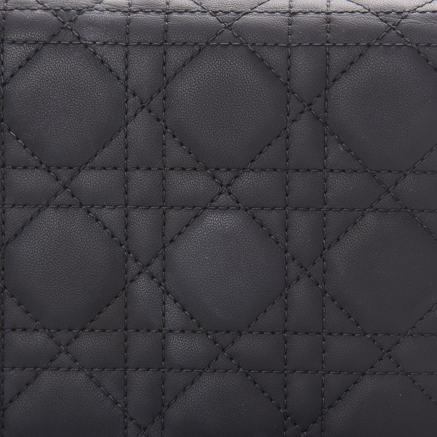 Christian Dior Ultra Matte Calfskin Cannage Lady Dior Clutch Black 8 of 10