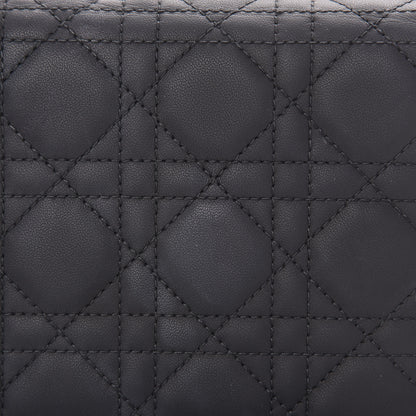 Christian Dior Ultra Matte Calfskin Cannage Lady Dior Clutch Black 8 of 10