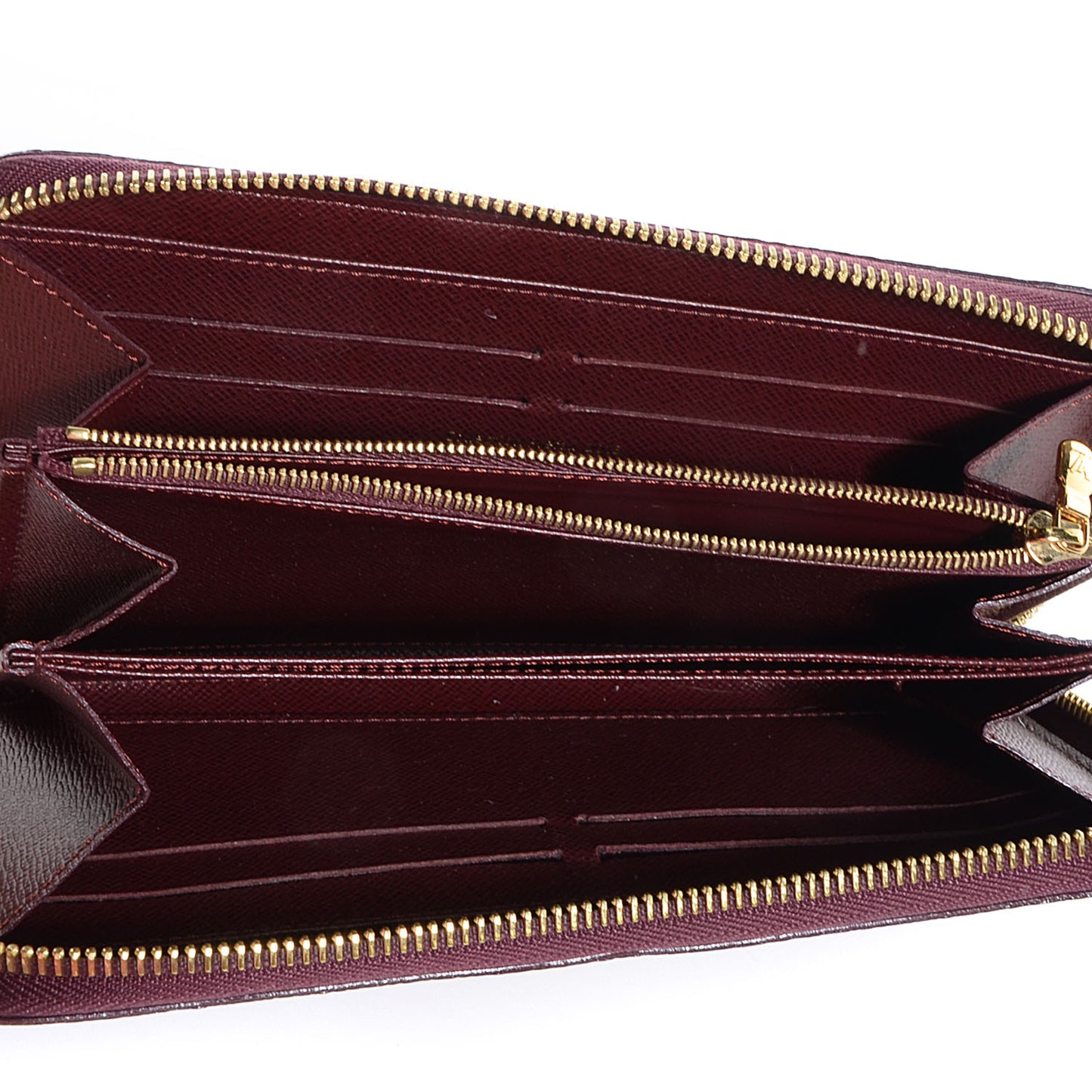 Damier Paillettes Zippy Wallet Red