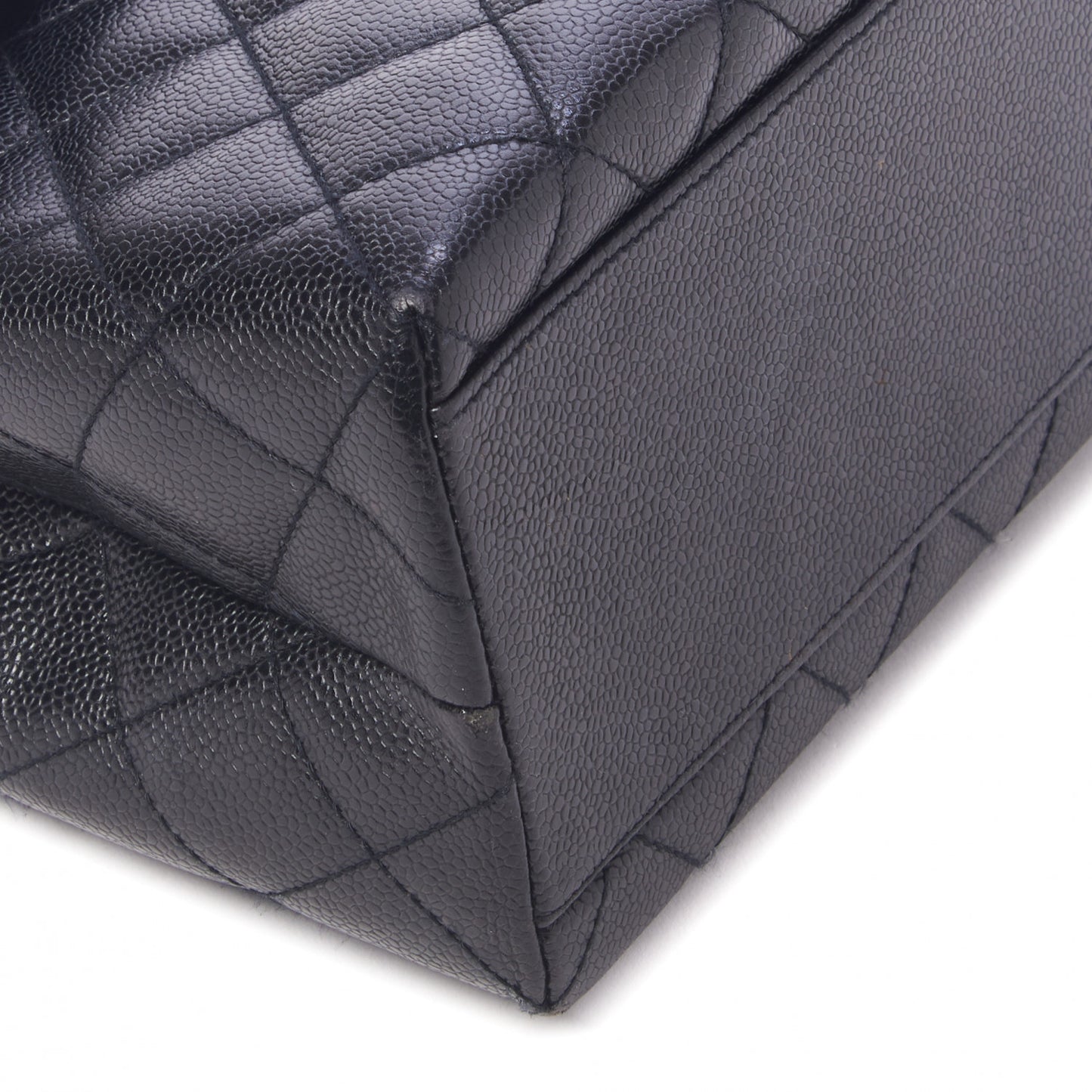 Caviar Quilted Jumbo Kelly Flap Black