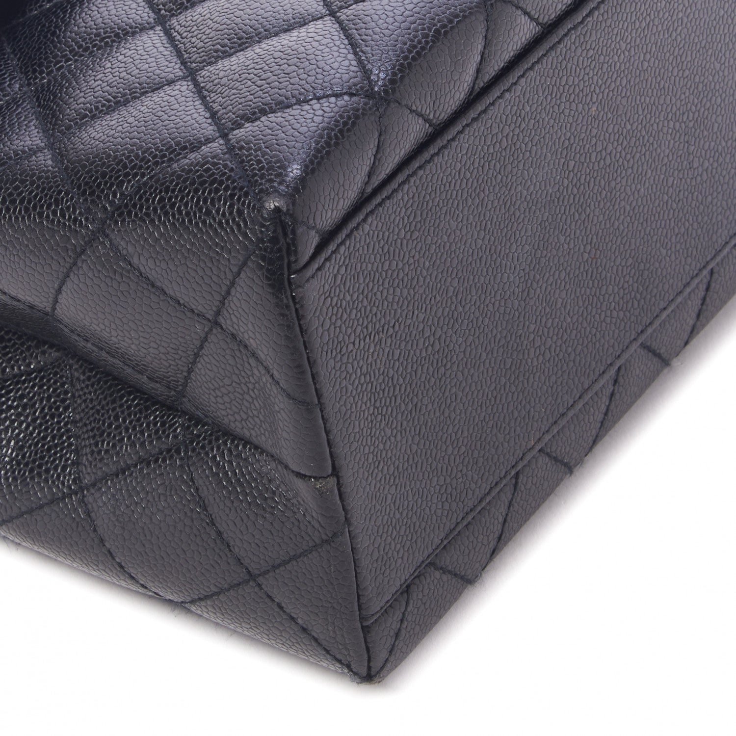 Chanel Caviar Quilted Jumbo Kelly Flap Black 6 of 10