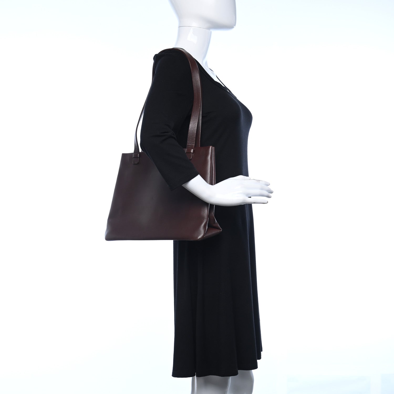 Chanel Calfskin Small Shopping Tote Brown 3 of 9