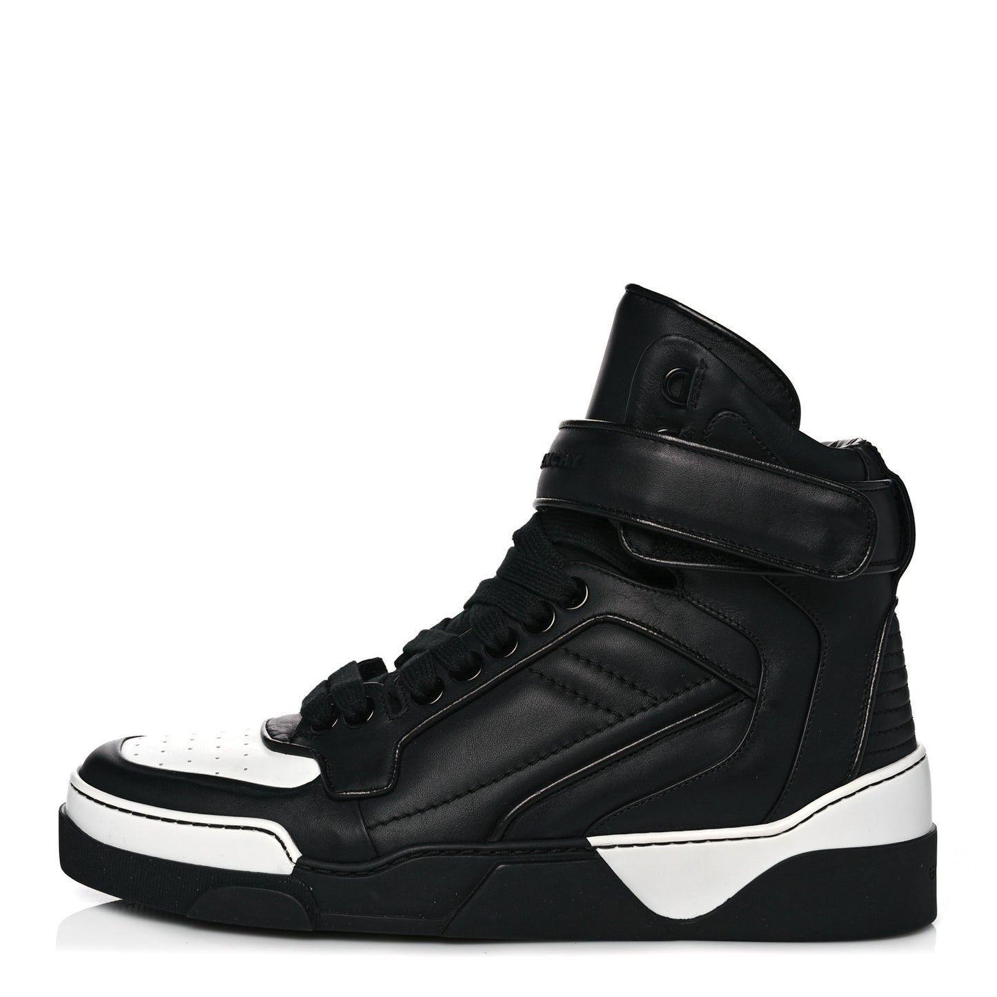 Calfskin Mens Tyson High Top Sneakers 42 Black