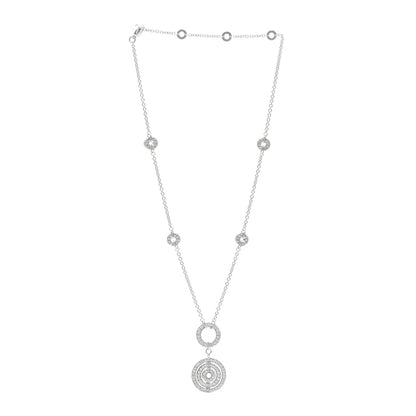 Bulgari 18K White Gold Diamond Astrale Cerchi Necklace 3 of 4
