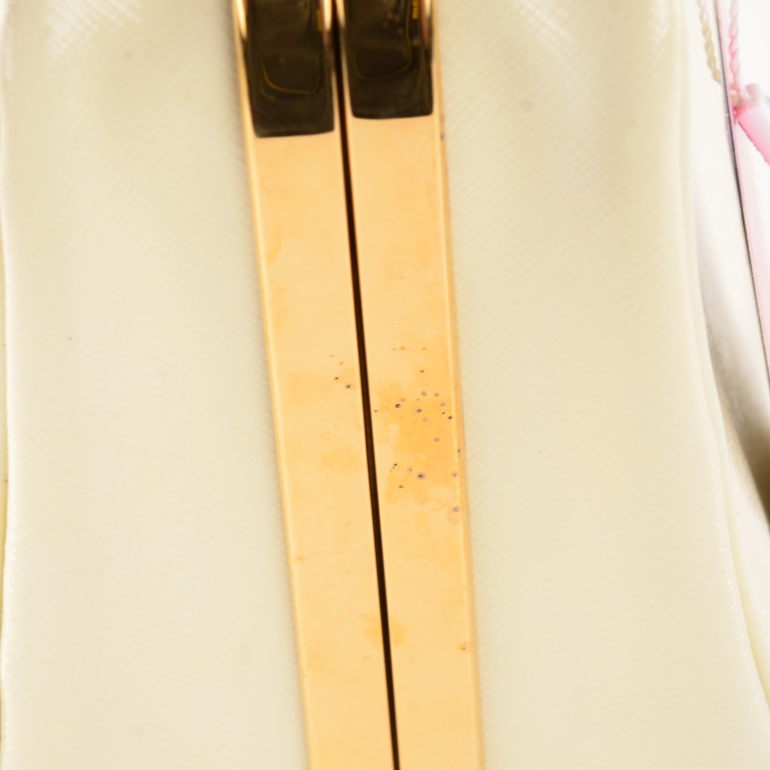 Prada Saffiano Vernice Frame Bag White 9 of 14