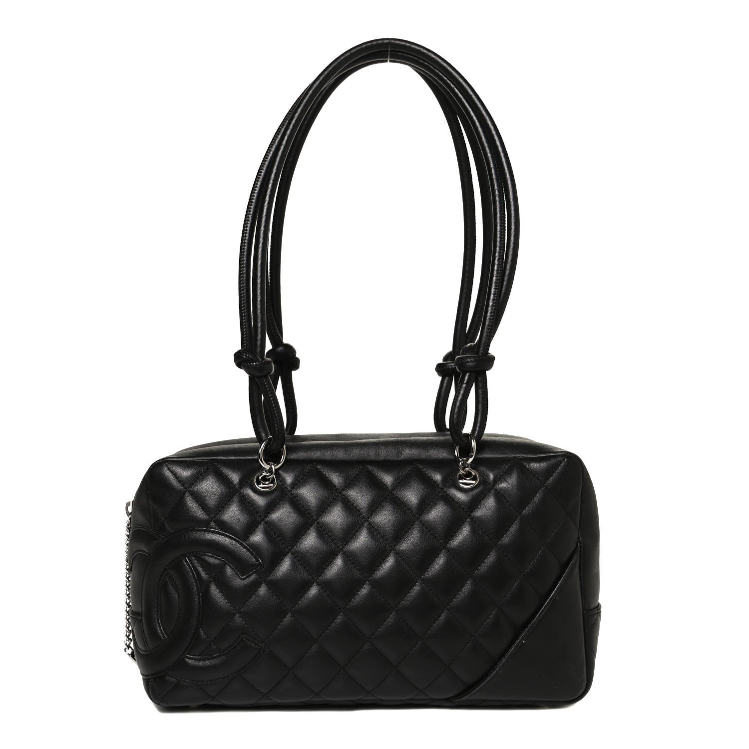 Chanel Calfskin Quilted Large Cambon Bowler Black 1 of 10