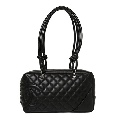 Chanel Calfskin Quilted Large Cambon Bowler Black 1 of 10