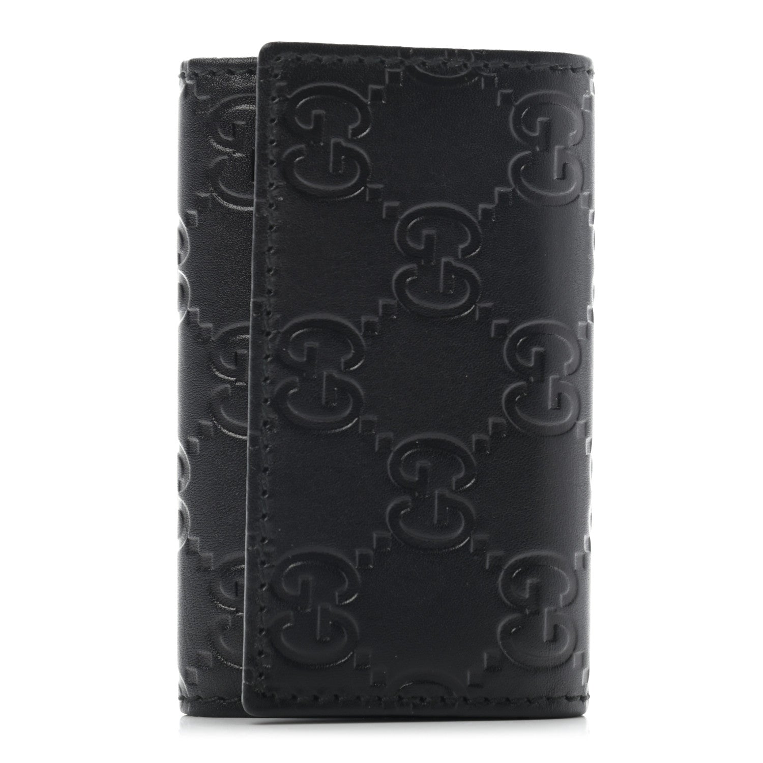 Gucci Guccissima 6 Key Holder Case Black 1 of 7