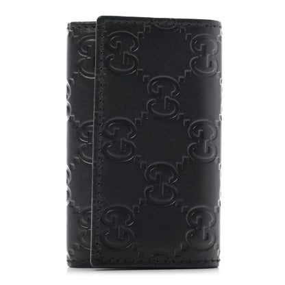 Gucci Guccissima 6 Key Holder Case Black 1 of 7