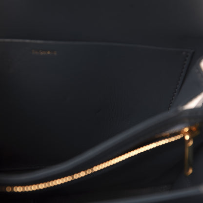 Celine Shiny Calfskin Medium Triomphe Dark Blue 9 of 11