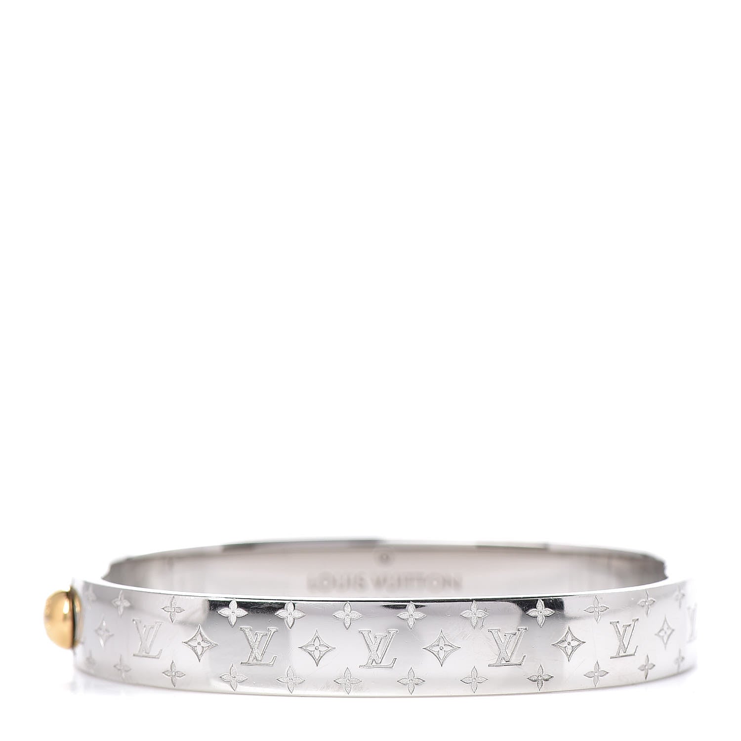 Louis Vuitton Palladium Monogram Nanogram Cuff S 1 of 5