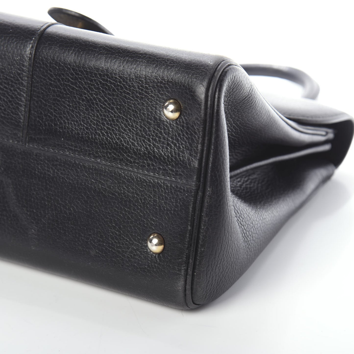 Crispy Calfskin MM Brillant Satchel Black