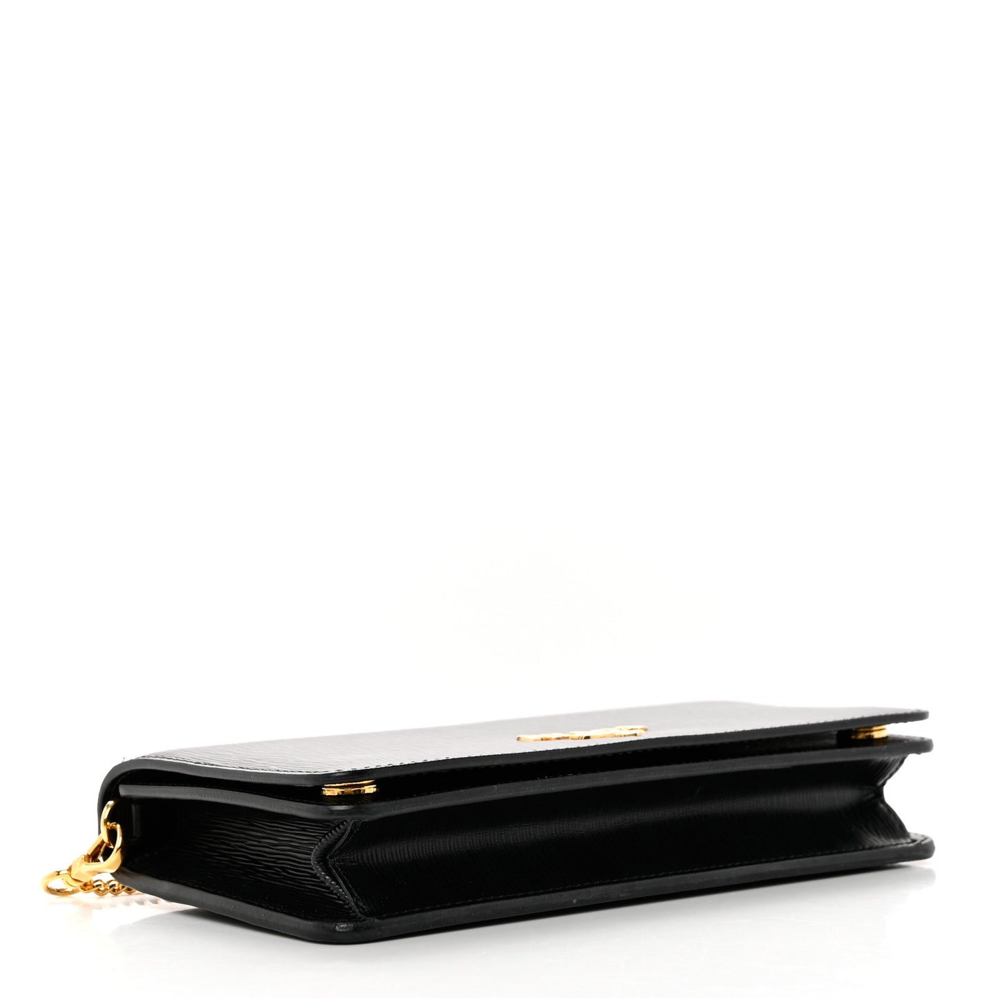 Vitello Move Metal Oro Chain Wallet Black