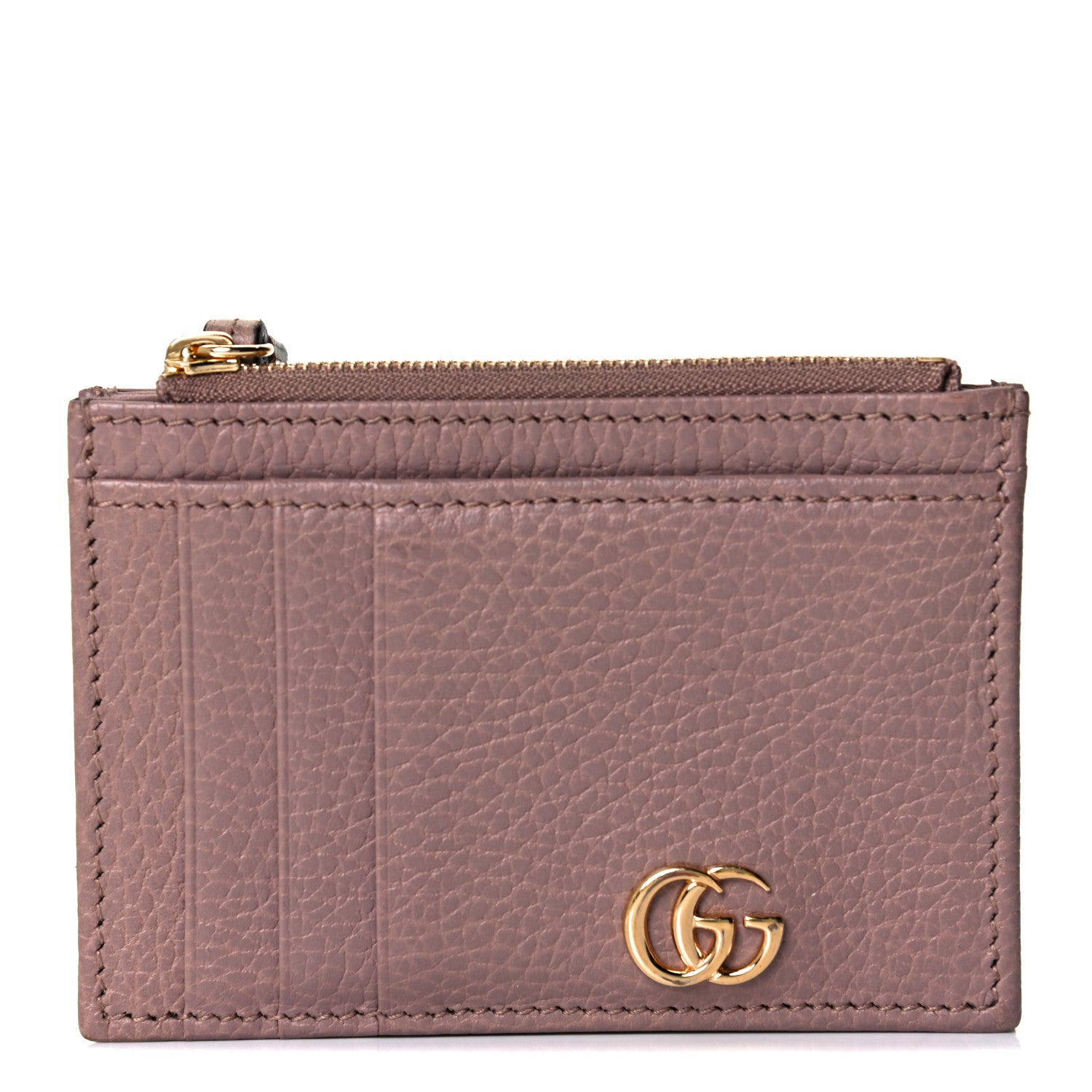 Gucci Dollar Calfskin GG Marmont Coin Case Card Holder Porcelain Rose 1 of 10