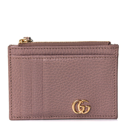 Gucci Dollar Calfskin GG Marmont Coin Case Card Holder Porcelain Rose 1 of 10