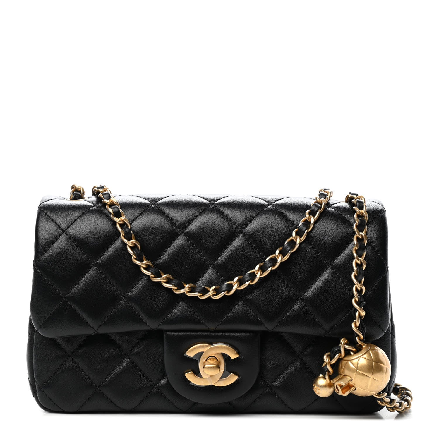 Chanel Lambskin Quilted Mini Rectangular Pearl Crush Flap Black 1 of 4