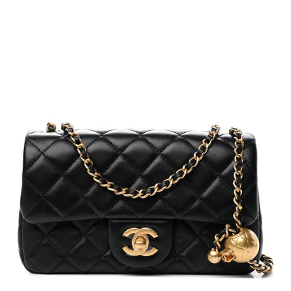 Chanel Lambskin Quilted Mini Rectangular Pearl Crush Flap Black 1 of 4