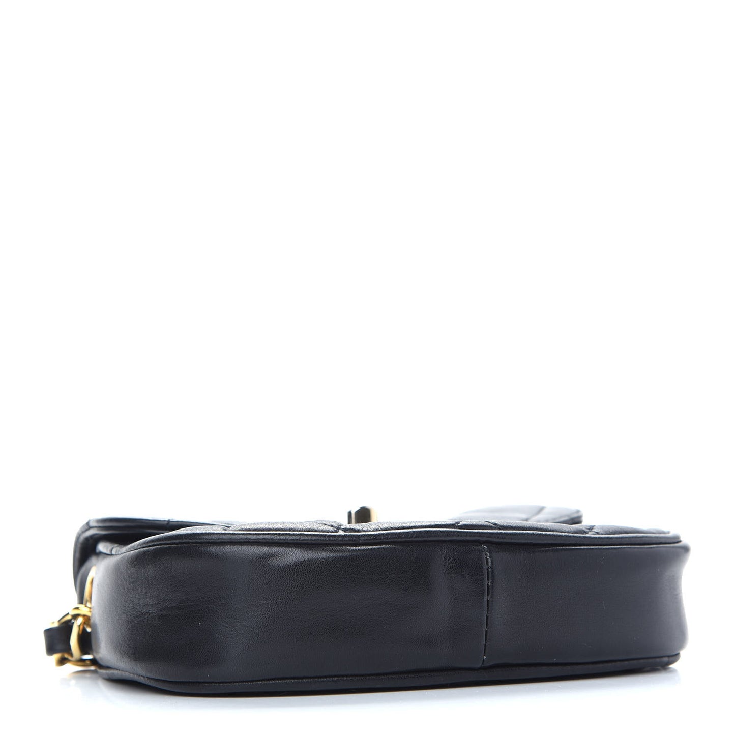 Lambskin Quilted Extra Mini Flap Black
