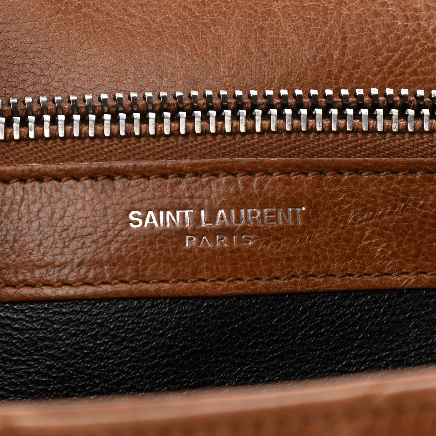 Saint Laurent Calfskin Matelasse Chevron Monogram Large College Bag Cognac 6 of 11