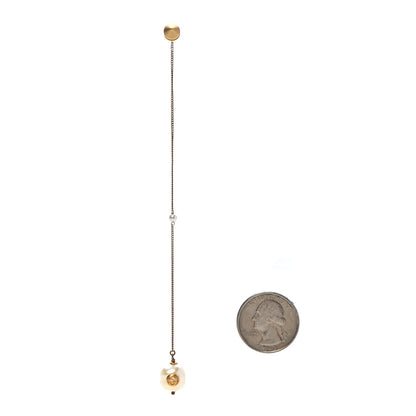 Gucci Faux Pearl Interlocking G Single Pendant Earring 2 of 4