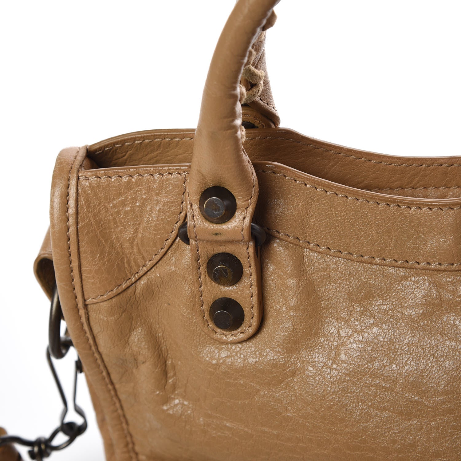 Balenciaga Agneau Classic Hardware Mini City Beige Nougatine 11 of 11