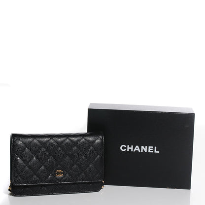 Chanel Caviar Quilted Wallet On Chain WOC Black 8 of 9