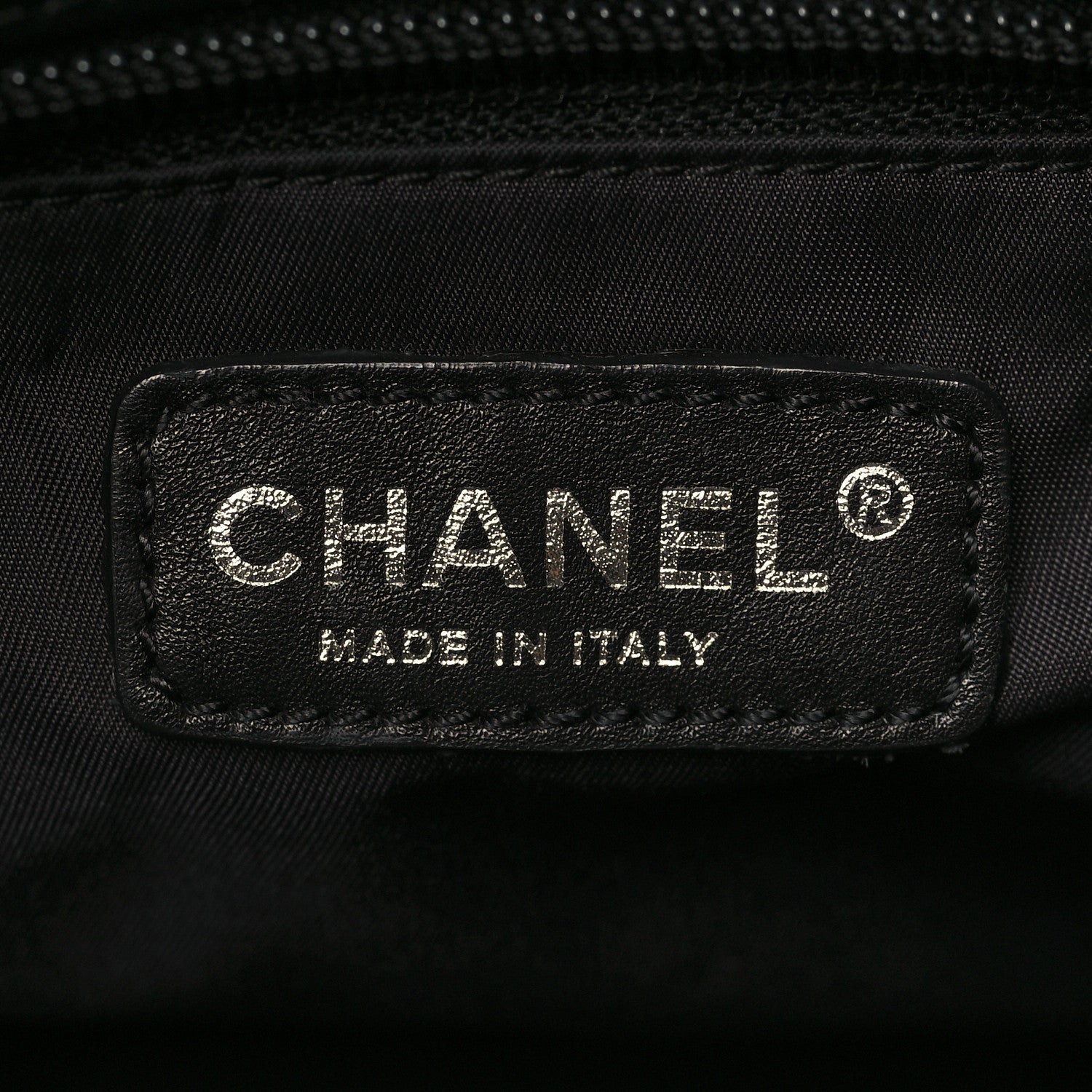 Chanel Coated Canvas Quilted Large Paris Biarritz Tote Black 7 of 11