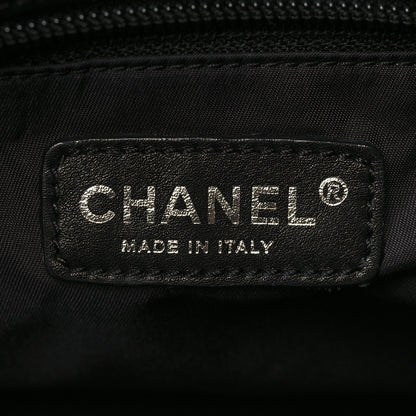 Chanel Coated Canvas Quilted Large Paris Biarritz Tote Black 7 of 11
