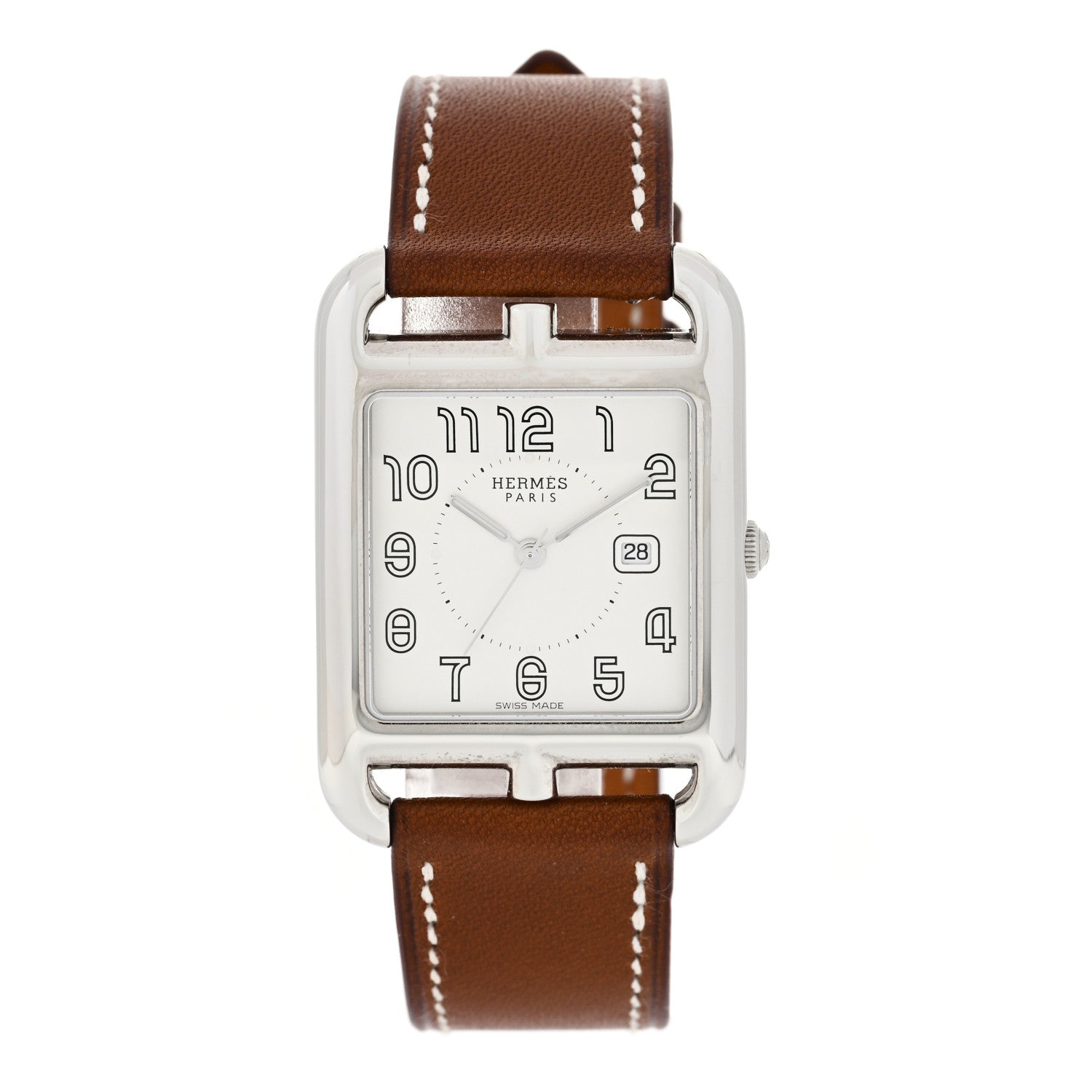 Hermes Stainless Steel Barenia 29mm Cape Cod Quartz Watch Fauve 1 of 5