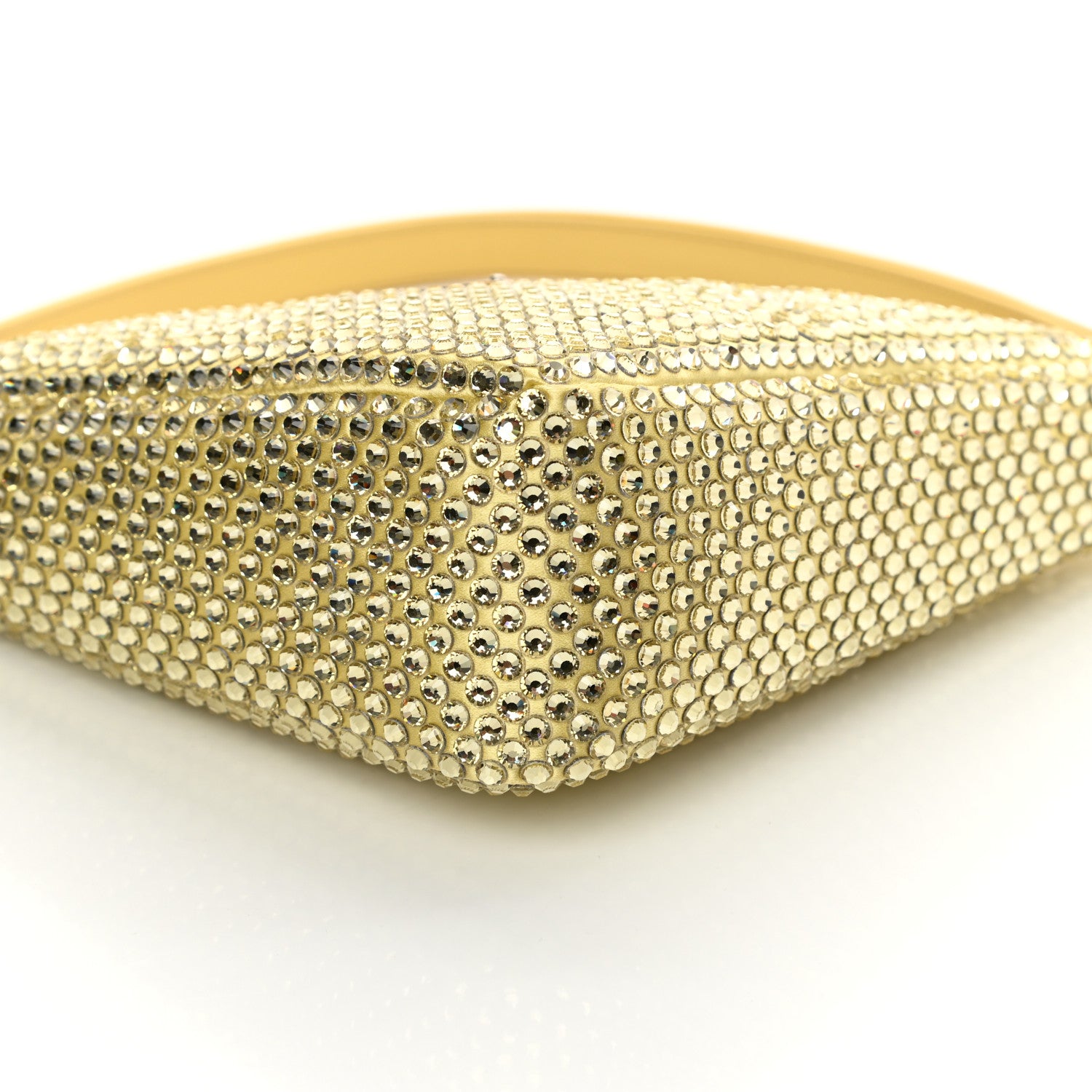Prada Satin Crystal Triangle Pouch Ananas 9 of 12