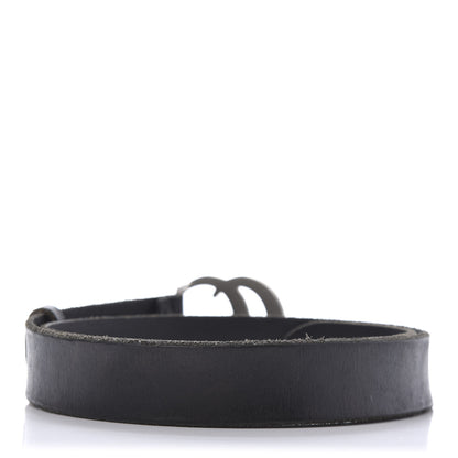 Gucci Cuoio Toscano Nickel Double G 30mm Belt 80 32 Black 2 of 5