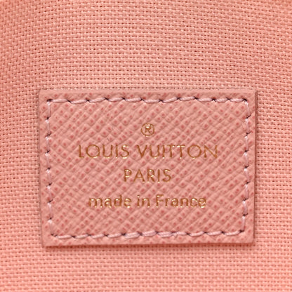 Louis Vuitton Damier Azur Pochette Felicie Chain Wallet Rose Ballerine 9 of 21