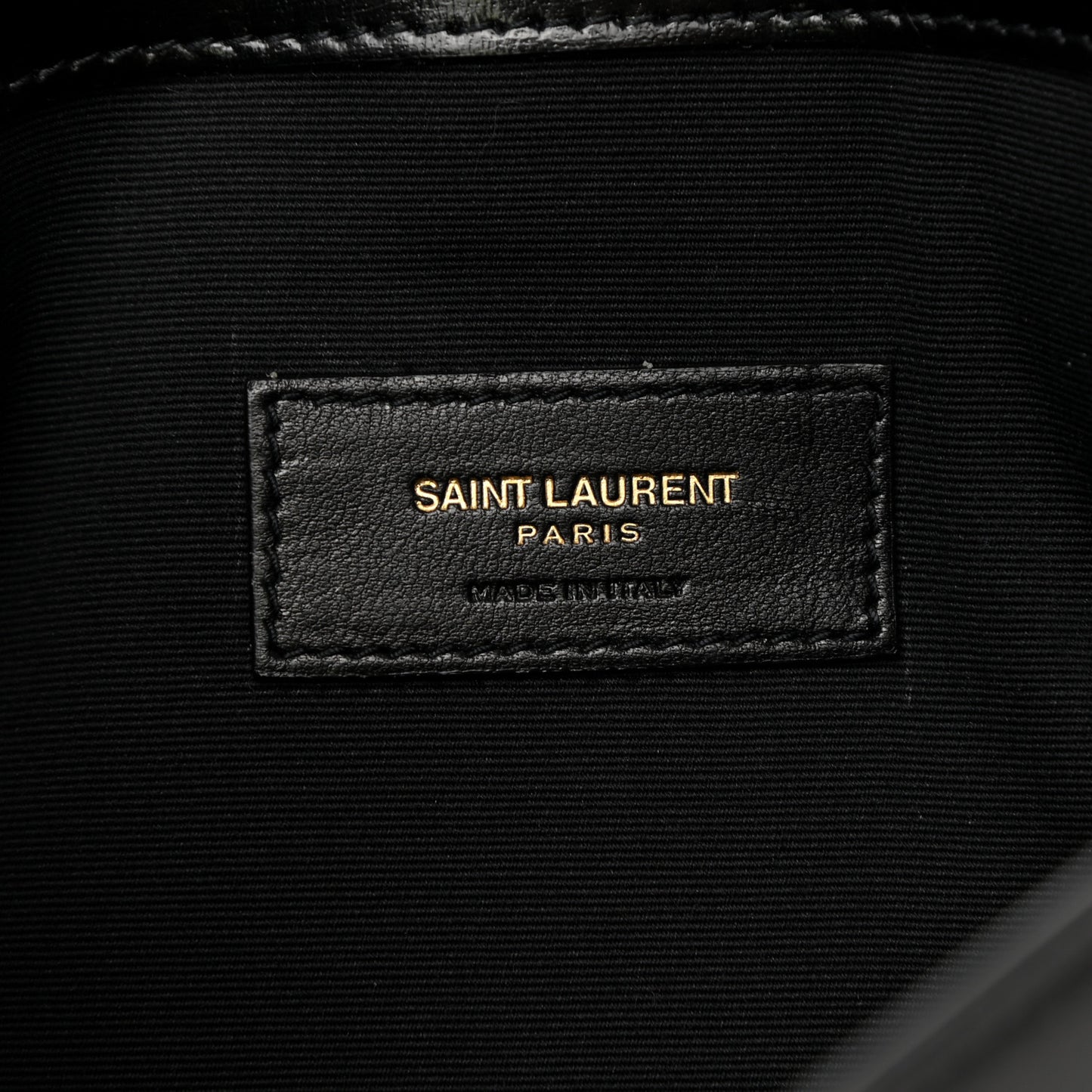 Smooth Shiny Calfskin Monogram Uptown Pouch Black