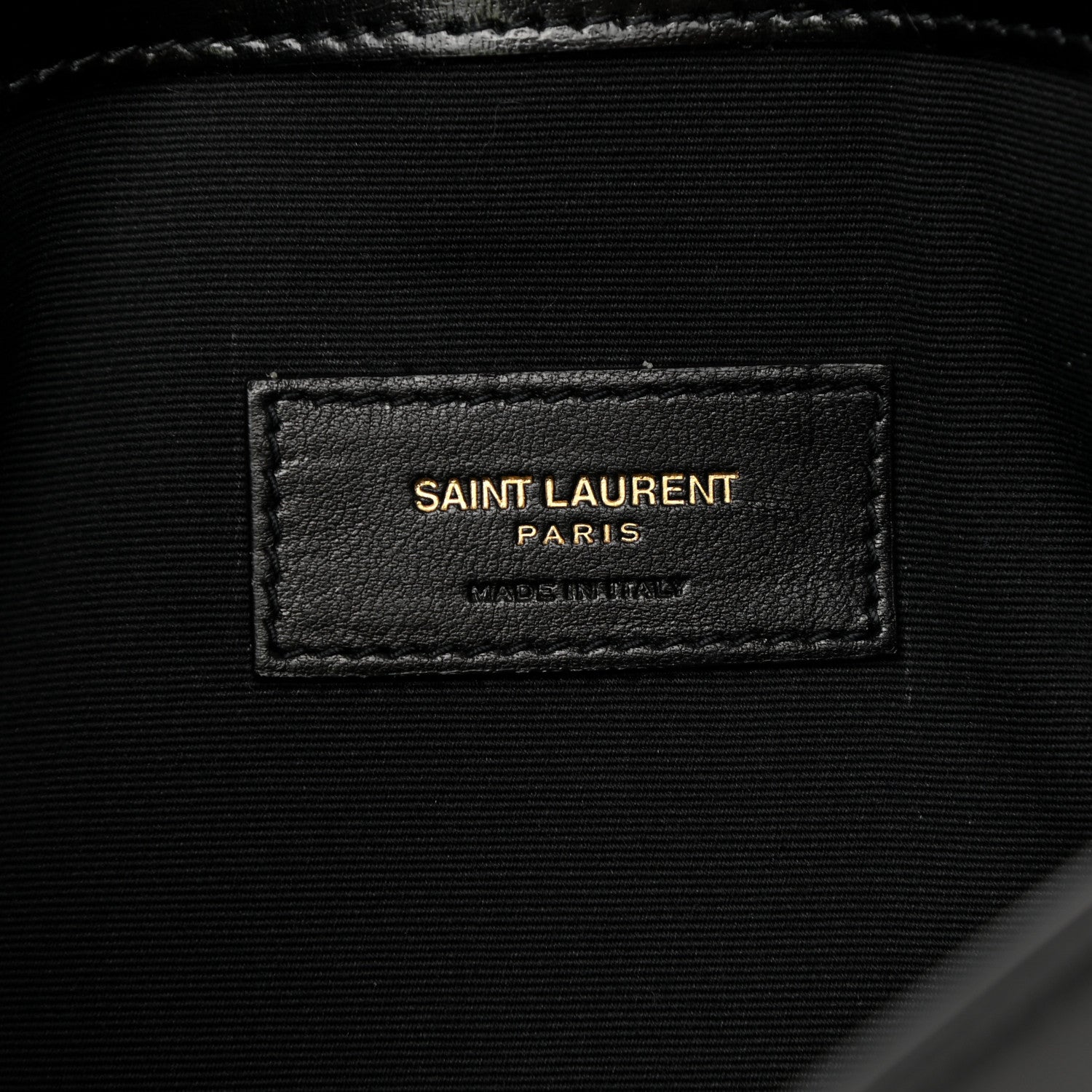 Saint Laurent Smooth Shiny Calfskin Monogram Uptown Pouch Black 7 of 11