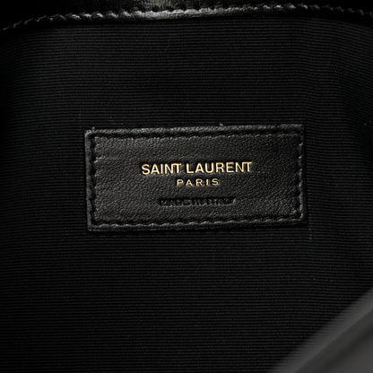 Saint Laurent Smooth Shiny Calfskin Monogram Uptown Pouch Black 7 of 11