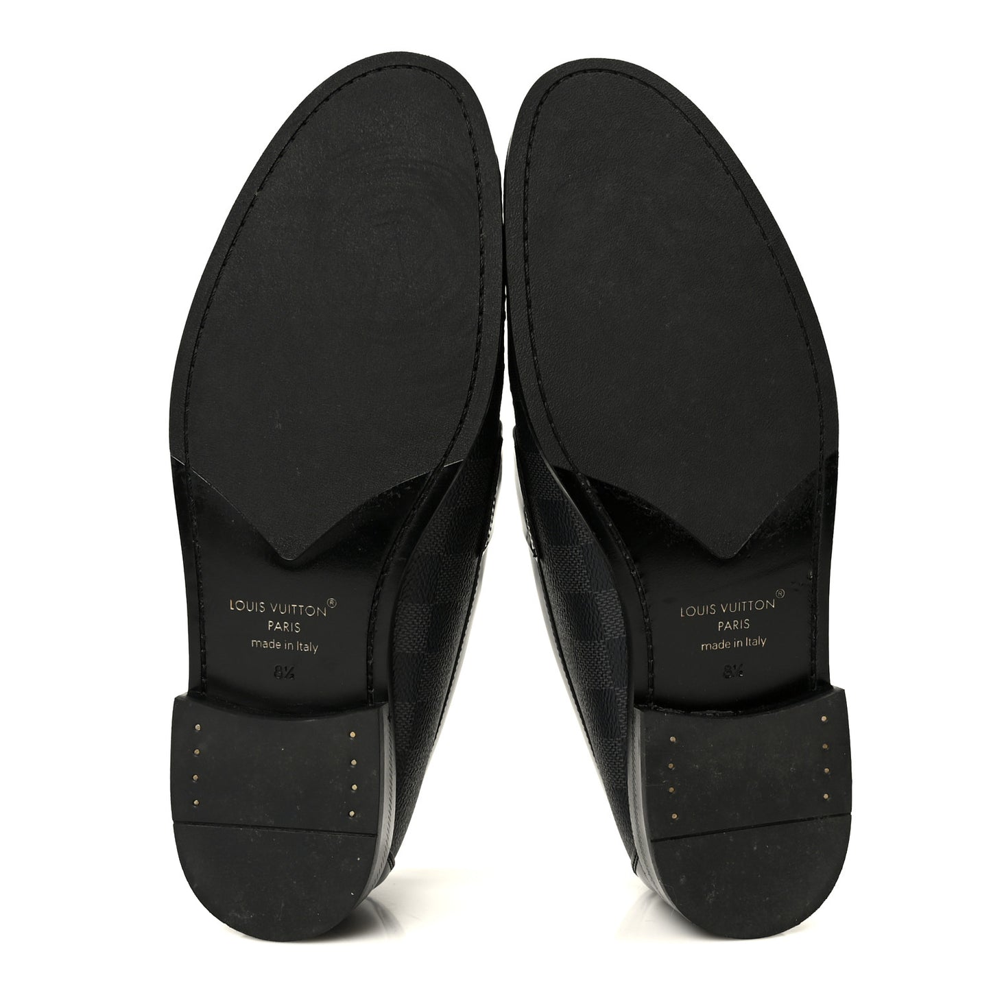 Damier Graphite Calfskin Mens Major Loafers 8.5