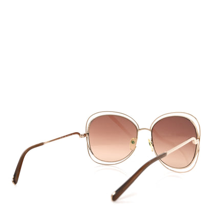 Chloe Oversized Round Carlina Sunglasses CE119S Gold 4 of 7