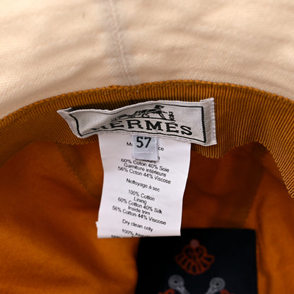 Hermes Cotton Bucket Hat 57 White 10 of 10