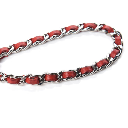 Chanel Lambskin Camellia Embossed Wallet On Chain WOC Red 13 of 17